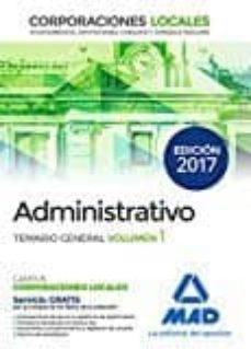 administrativos de las corporaciones locales. temario general volumen 1-9788414206058