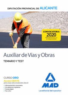 auxiliar de vias y obras de la diputacion provincial de alicante. temario y test-9788414233658