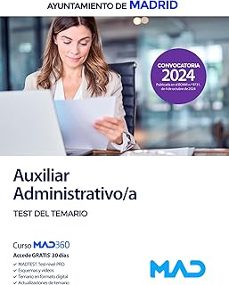 auxiliar administrativo del ayuntamiento de madrid: test-9788414288658