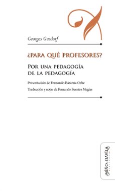 para que profesores-georges gusdorf-9788417133658