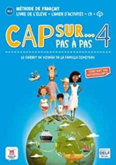 cap sur... pas a pas, le carnet de voyage de la famille cousteau 4 : methode de français, a2.1 : livre de l elève + cahier        d activites + cd + mp3-9788418032158