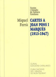 cartes a joan pons i marques (1915-1947)-9788478268658