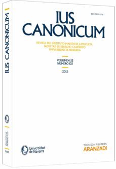 ius canonicum, vol. 52. nº 103: revista del instituto martin de a zpilcueta. facultad de derecho canonico. universidad de navarra-9788490141458