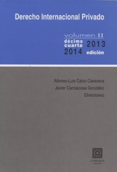 derecho internacional privado, ii  (14ª ed.)-alfonso luis calvo caravaca-9788490450758