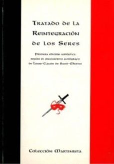 tratado de la reintegracion de los seres (documento original)-martinez de pasquallis-9788495285058