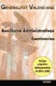 auxiliares administrativos generalitat valenciana: cuestionarios-9788498184358