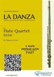 flute 4 (instead alto flute in g) part of "la danza" tarantella by rossini for flute quartet (ebook)-9791220896658