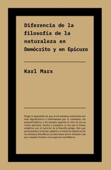diferencia entre la filosofia de la naturaleza en democrito y en epicuro (ebook)-karl marx-9791388115158