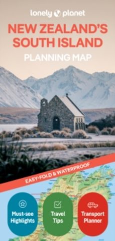 lonely planet new zealands south island planning map-9781788688468