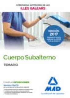 cuerpo subalterno de la de la comunidad autónoma de las illes balears. temario-9788414208168