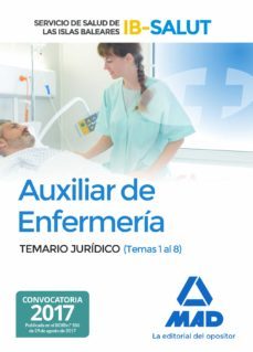 auxiliar de enfermeria del servicio de salud de las islas baleares. temario juridico (temas 1 al 8)-9788414209868