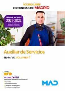 auxiliar de servicios(acceso libre) temario 1 comunidad de madrid-9788414255568
