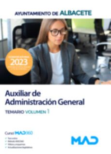 auxiliar de administracion general. temario volumen 1 ayuntamiento de albacete-9788414271568