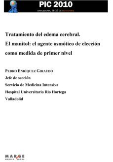 tratamiento del edema cerebral. el manitol: el agente osmótico de elección como medida de primer nivel (ebook)-9788415004868