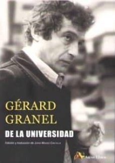 de la universidad-gerard granel-9788415757368