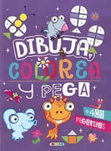dibuja, colorea y pega (portada morada)-9788418755668