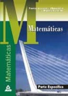 matematicas. parte especifica: pruebas de acceso a la universidad para mayores de 25 años-9788466517768