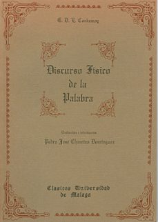 discurso fisico de la palabra-gerardo de cordemoy-9788474961768