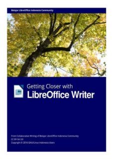 getting closer with libreoffice writer (ebook)-9788827583968