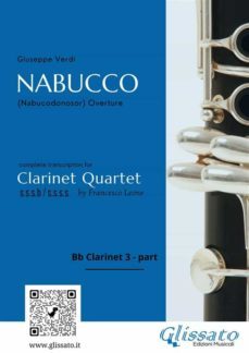 clarinet 3 part of "nabucco" overture for clarinet quartet (ebook)-9791220889568