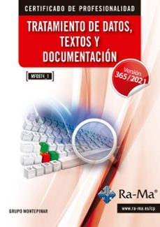 (mf0974_3) tratamiento de datos, textos y documentacion. windows 11 / office 365 - 2021-9791388059568