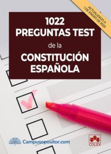 1022 preguntas test de la constitución española-9788413597478