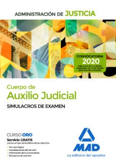 cuerpo de auxilio judicial de la administracion de justicia: simulacros de examen-9788414227978