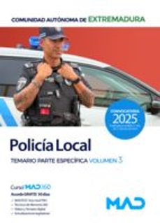 policia local de extremadura. temario parte especifica volumen 3-9788414299678