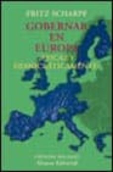 gobernar en europa ¿eficaz y democraticamente?-fritz scharpf-9788420667478