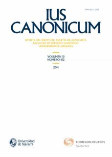 ius canonicum, vol. 51. nº 102: revista del instituto martin de a zpilcueta. facultad de derecho canonico. universidad de navarra-9788499030678