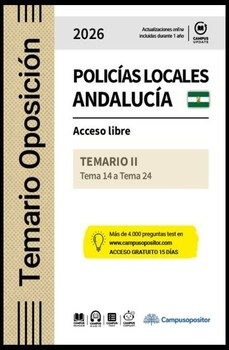 temario: cuerpos de la policía local de andalucía, escala básica, categoría de policía 2026. tomo ii-9791388152078