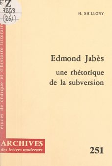 edmond jabès (ebook)-helena shillony-9782307404088