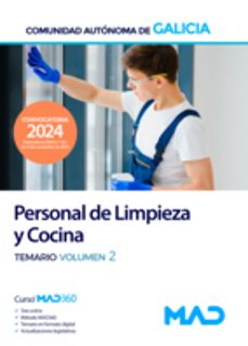 Imagen Principal de ESCALA DE PERSONAL DE LIMPIEZA Y RECURSOS NATURALES Y FORESTALES ESPECIALIDAD PERSONAL DE LIMPIEZA Y COCINA VOL. 2