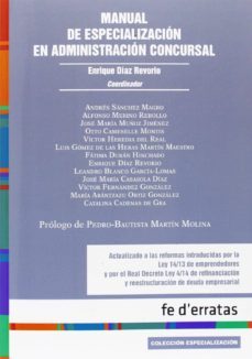 manual de especializacion en administracion concursal-enrique diaz revorio-9788415890188