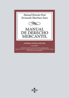 manual de derecho mercantil (29ª ed)-manuel broseta pont-fernando martinez sanz-9788430985388