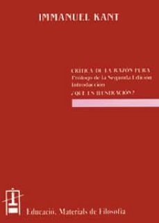 critica razon pura: ¿que es ilustracion?-9788437006888