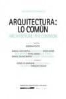 arquitectura: lo comun-9788461617388