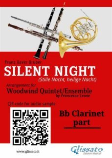 bb clarinet part of "silent night" for woodwind quintet/ensemble (ebook)-9791221398588