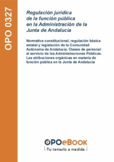 regulacion juridica de la funcion publica en la administracion de la junta de andalucia (ebook)-9781524316198