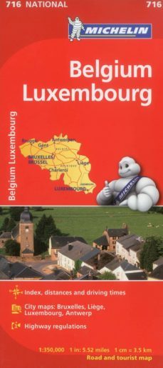 belgium luxembourg 2019 (mapa national michelin) (ingles)-9782067170698