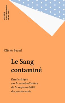 le sang contamine (ebook)-olivier beaud-9782130720898