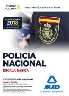 policia nacional escala basica: temario vol. 3 materias tecnico- cientificas-9788414214398