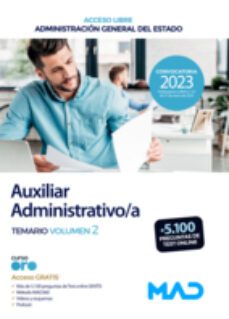 auxiliar administrativo de la administración general del estado ( turno libre). temario volumen 2-juan carlos usero lopez-9788414268698