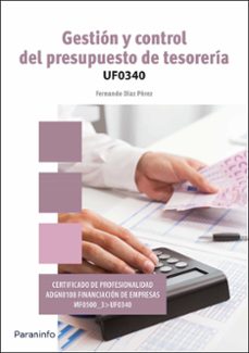 (uf0340) gestion y control del presupuesto de tesoreria-fernando diaz perez-9788428399098