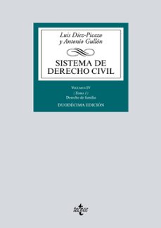 sistema de derecho civil: volumen iv (tomo 1) derecho de familia (ed. 12ª)-luis diez picazo-antonio gullon-9788430972098