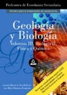 geologia-biologia para profesores de educacion secundaria: temari o (vol. iii)-9788483116098