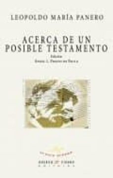 acerca de un posible testamento-leopoldo maria panero-9788494546198