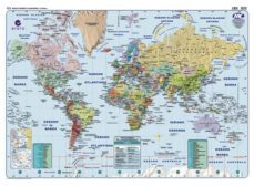 munduko mapa fisiko/politikoa euskaraz (1300*950mm)-9788497464598