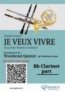 bb clarinet part of "je veux vivre" for woodwind quintet (ebook)-9791221374698