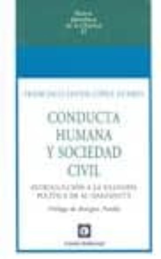 Portada de Conducta Humana Y Sociedad Civil_Pod